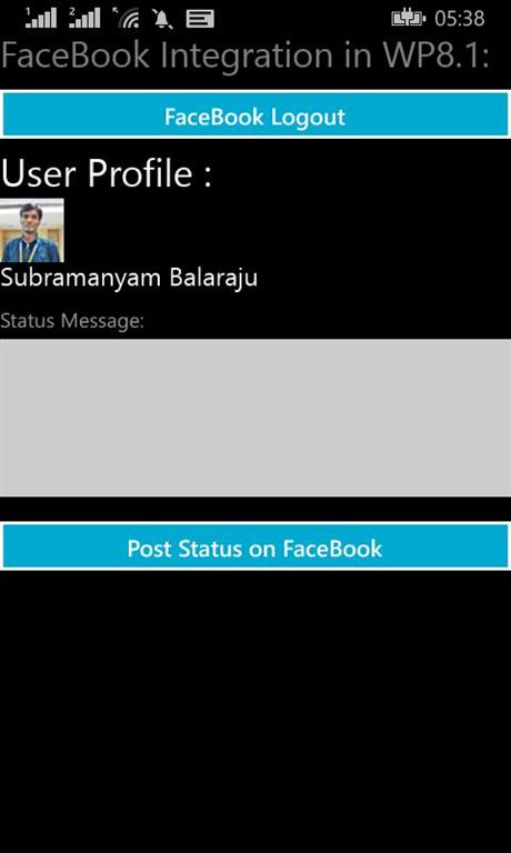 user profile